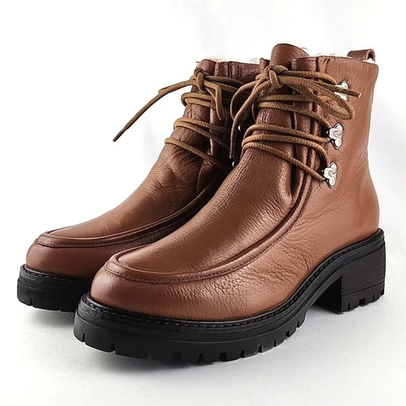 Gentle Souls Women's Bristol Wallaby Tan Leather Lace Up Ankle Boots Size 7.5M - Picture 3 of 15